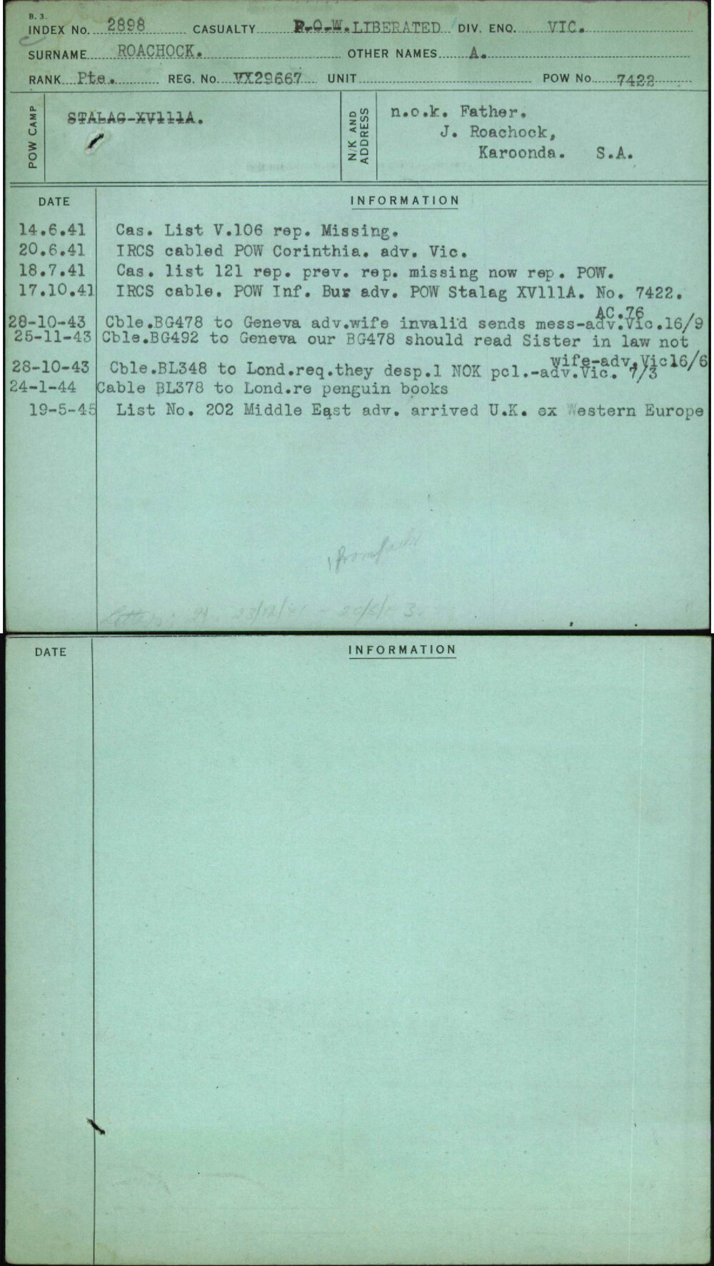 Roachock, A, VX29667