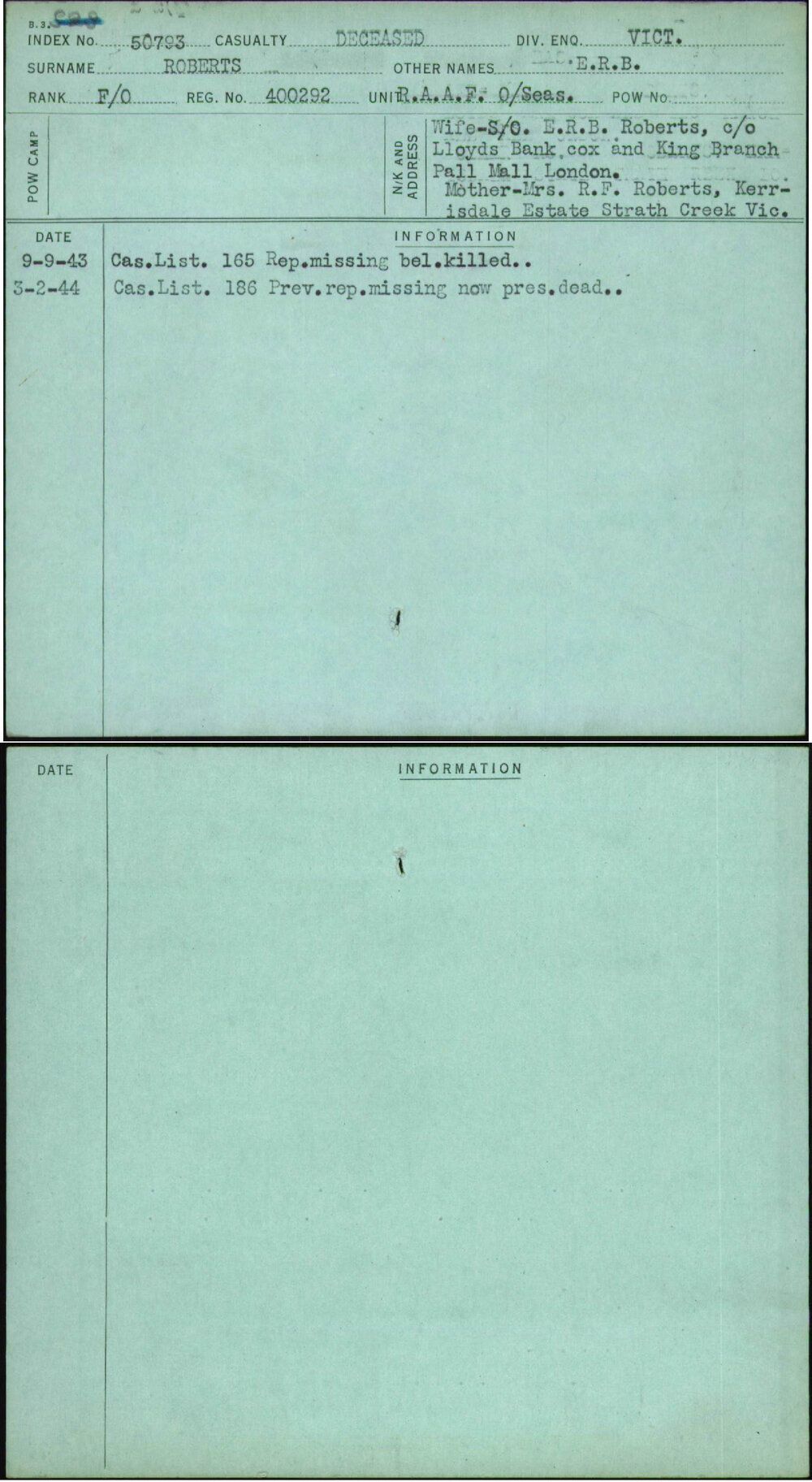 Roberts, E R B, 400292