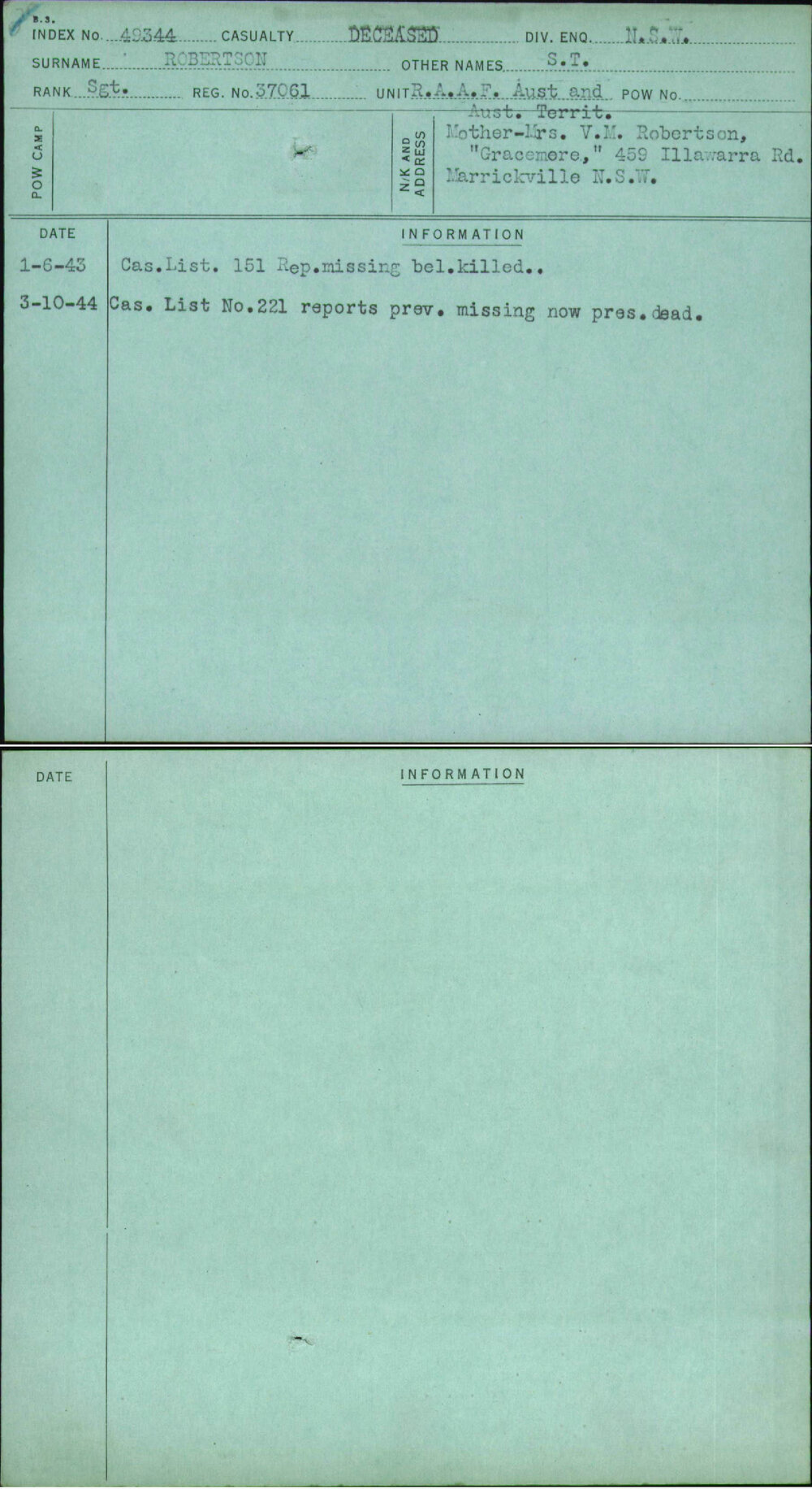 Robertson, S T, 37061