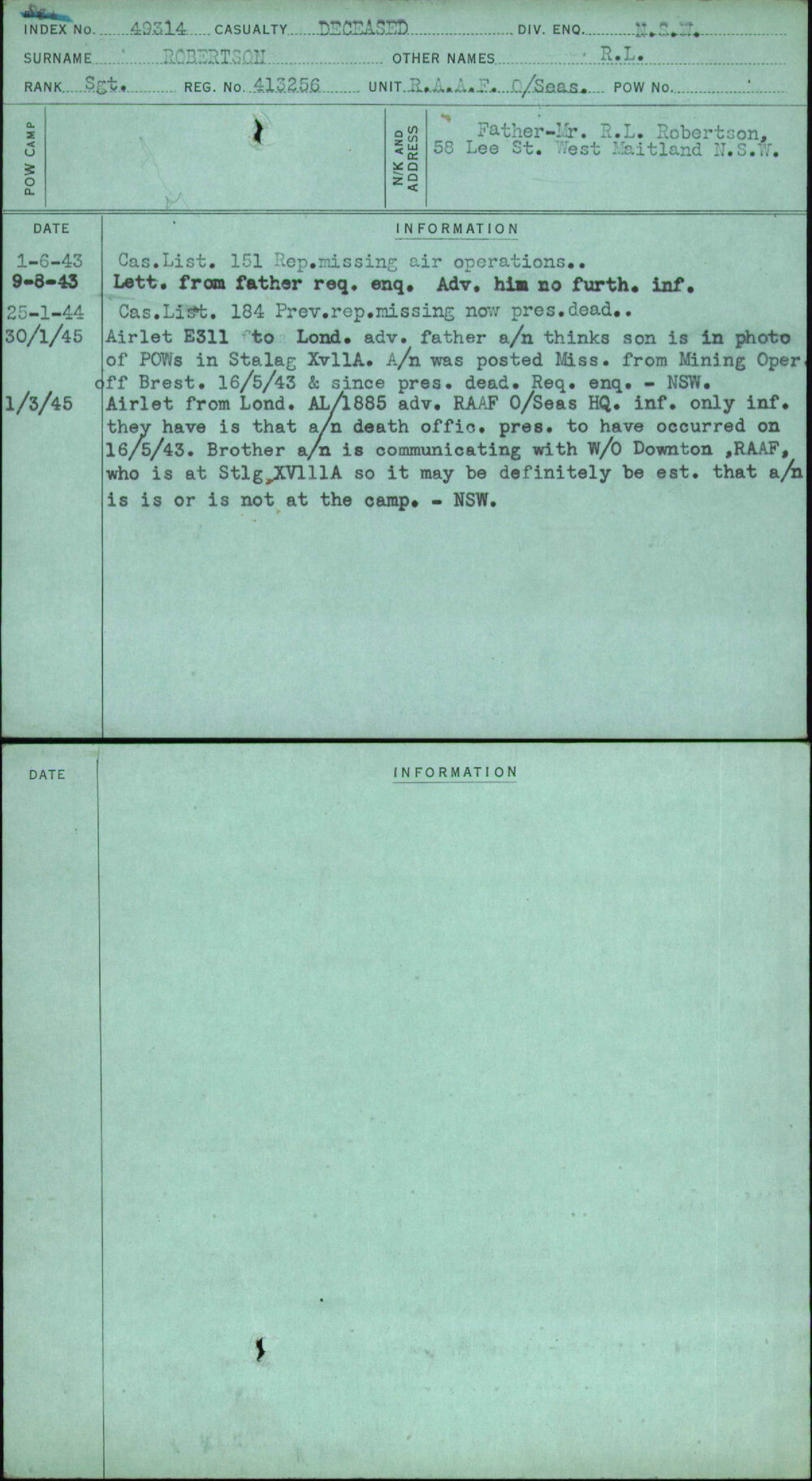 Robertson, R L, 413256