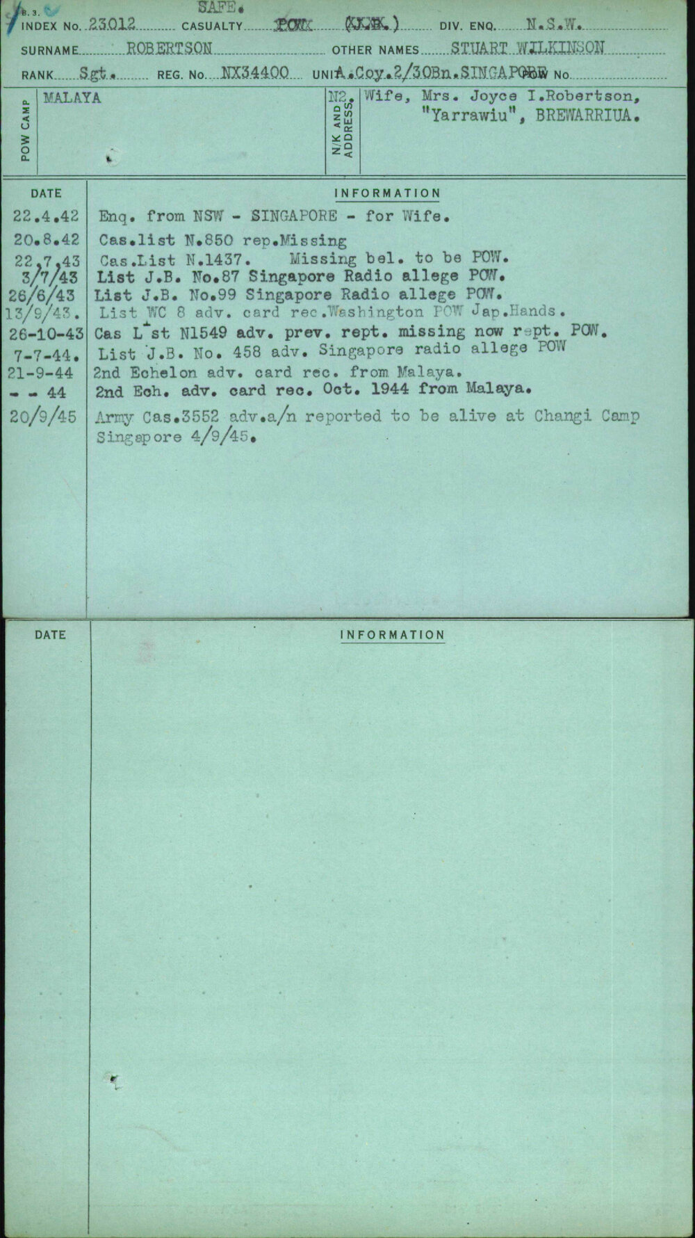 Robertson, Stuart Wilkinson, NX34400