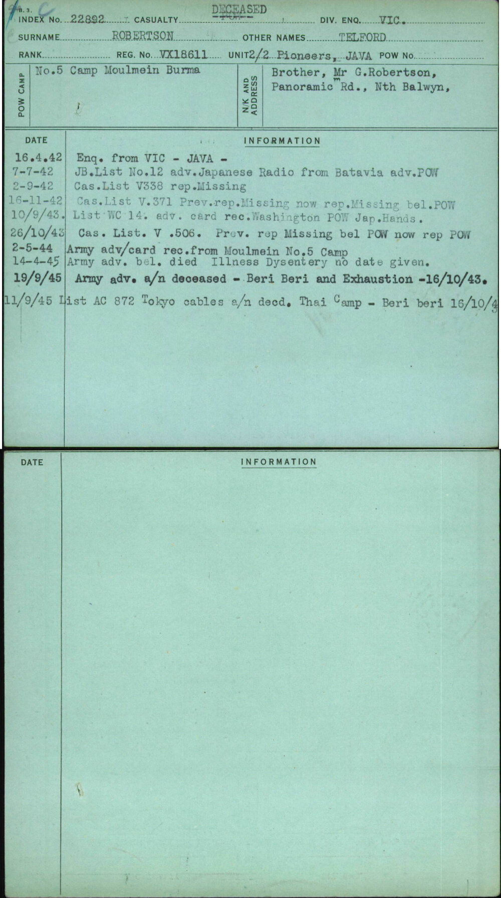 Robertson, Telford, VX18611