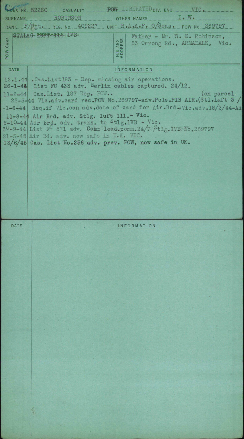 Robinson, I W, 409227