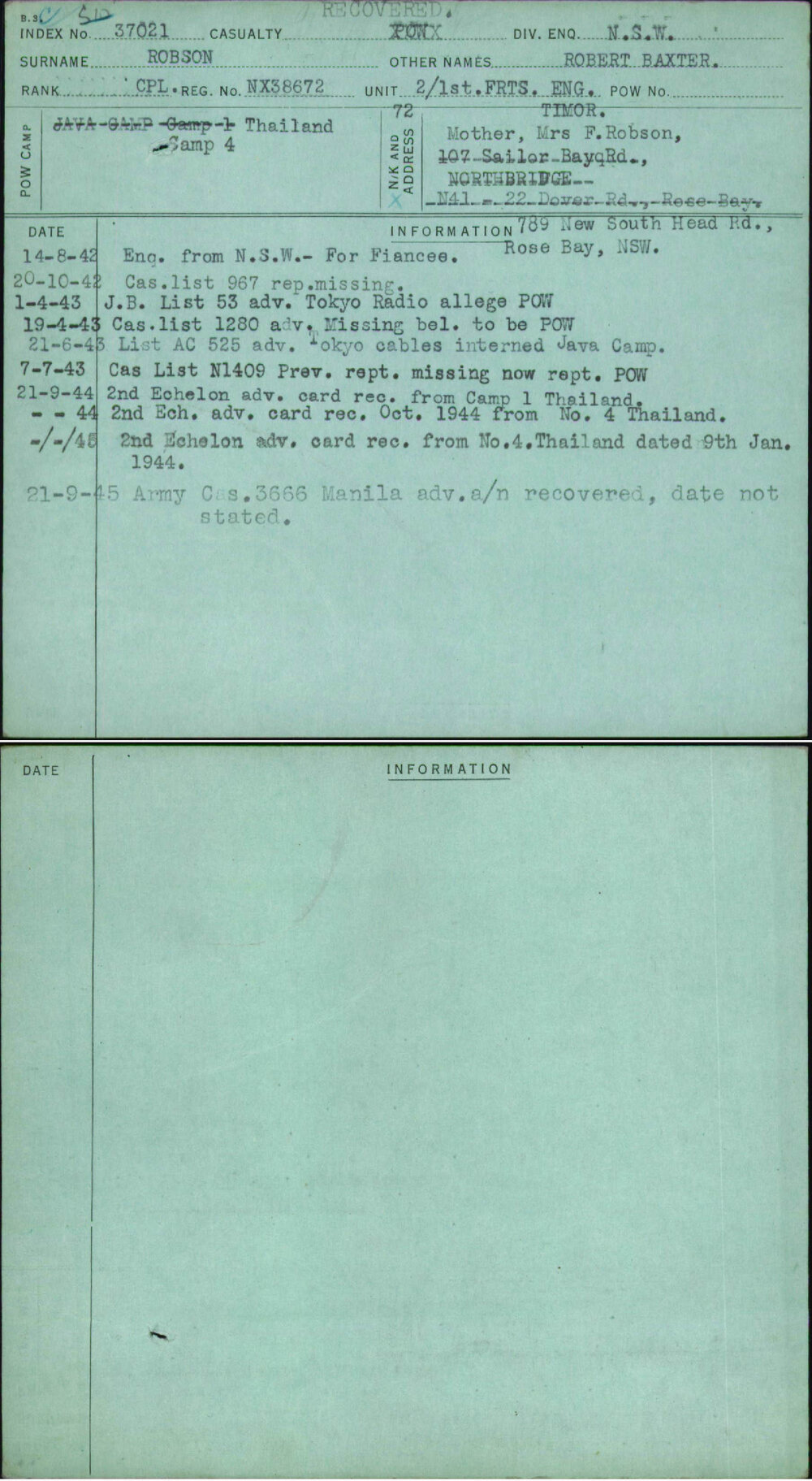 Robson, Robert Baxter, NX38672
