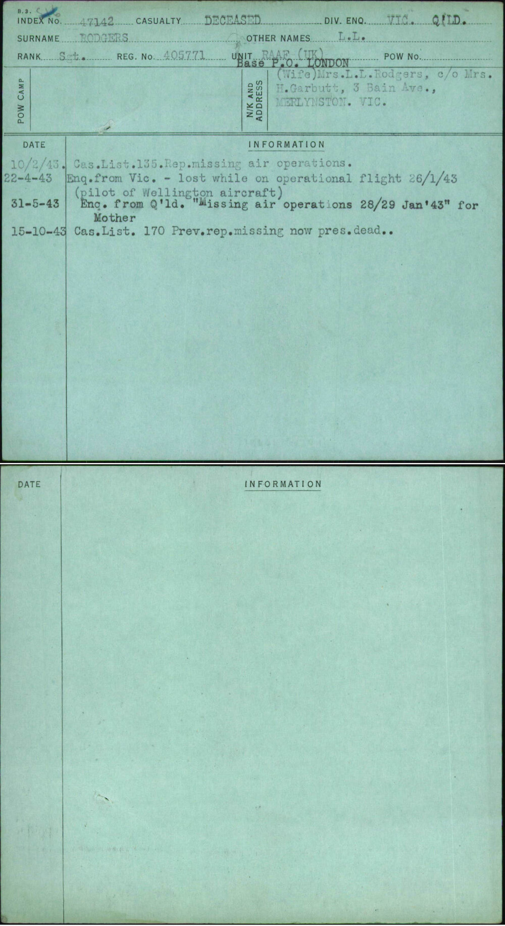 Rodgers, L L, 405771