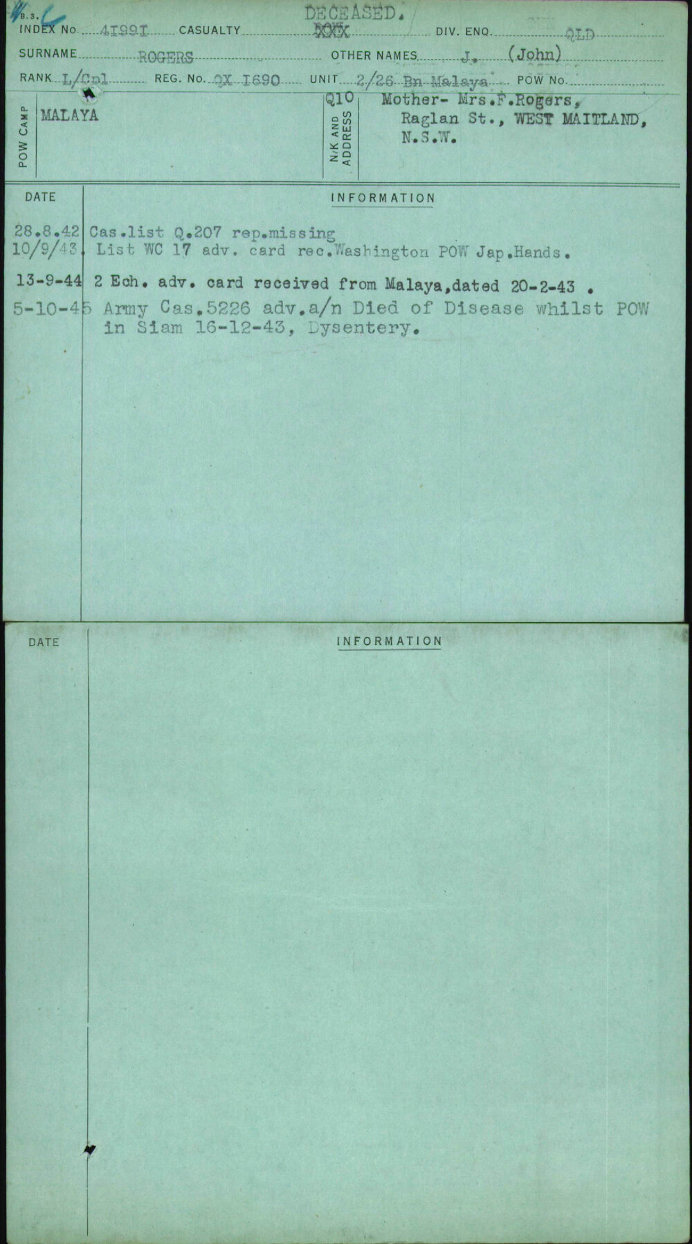 Rogers, J (John), QX1690