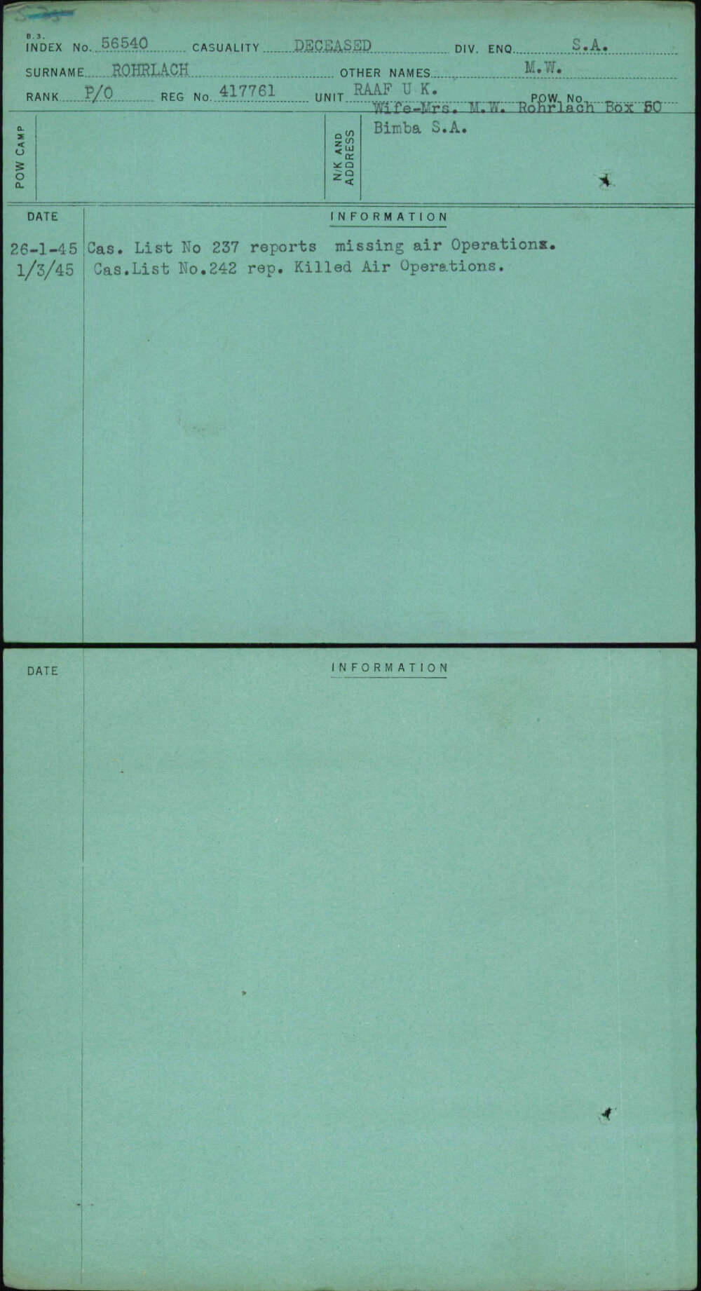 Rohrlach, M W, 417761