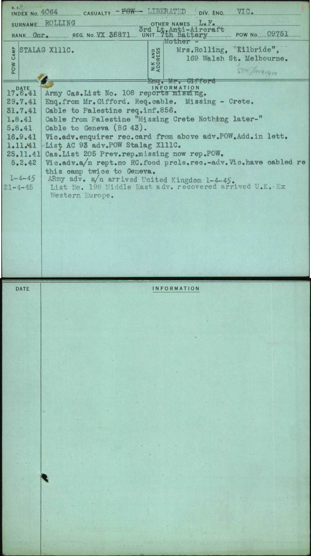 Rolling, L F, VX36871