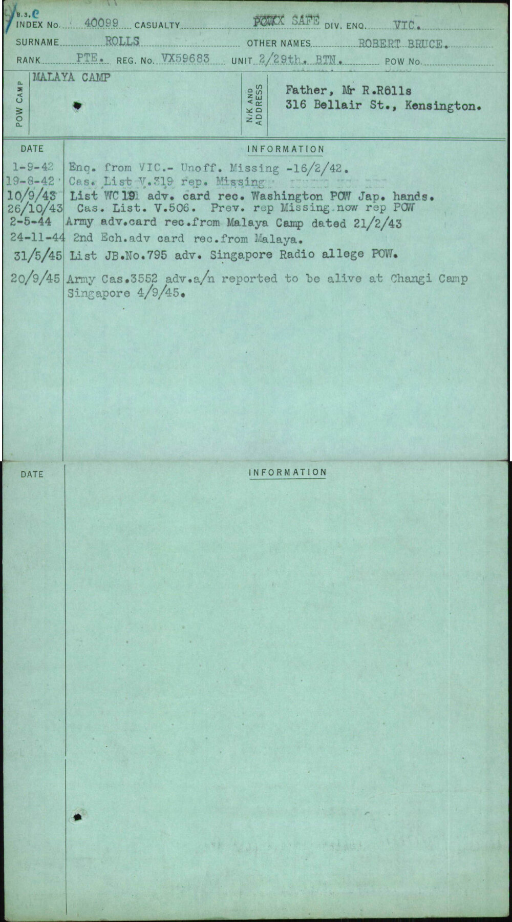 Rolls, Robert Bruce, VX59683