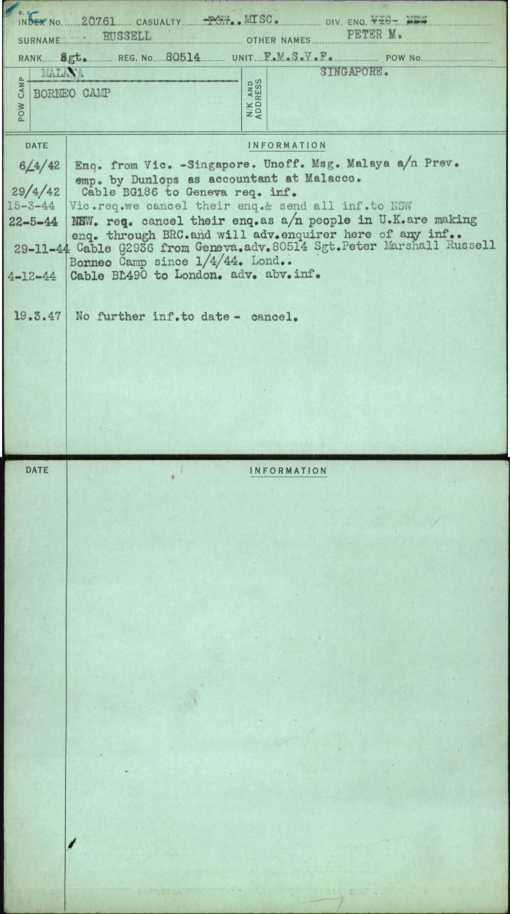 Russell, Peter M, 80514