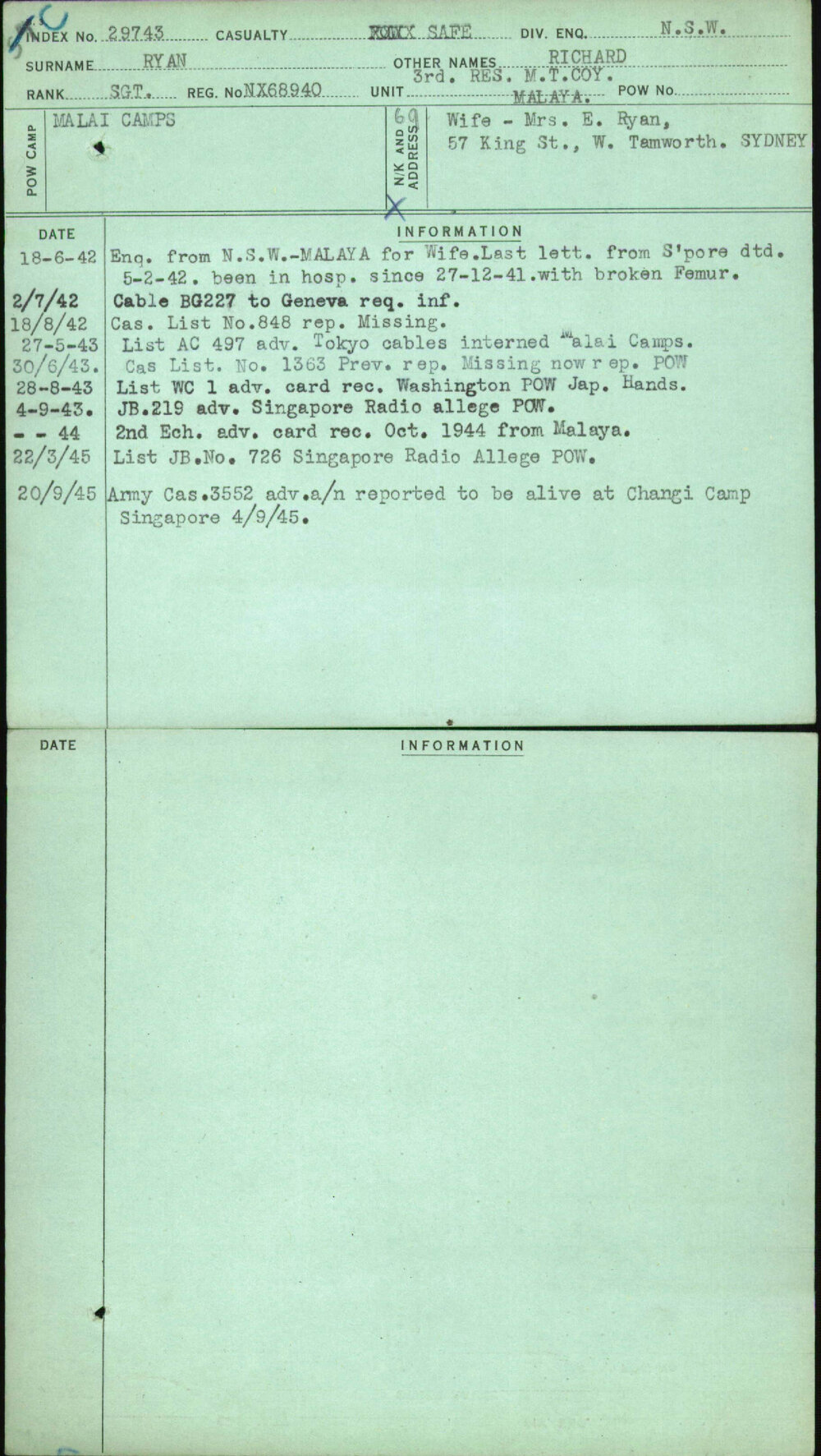 Ryan, Richard, NX68940