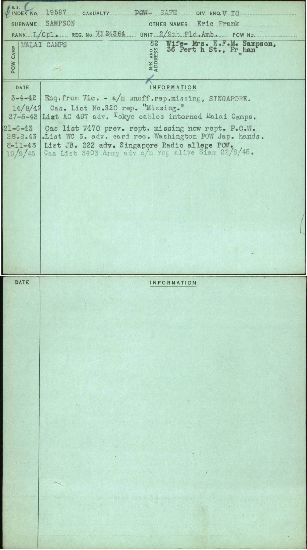 Sampson, Eric Frank, VX24364