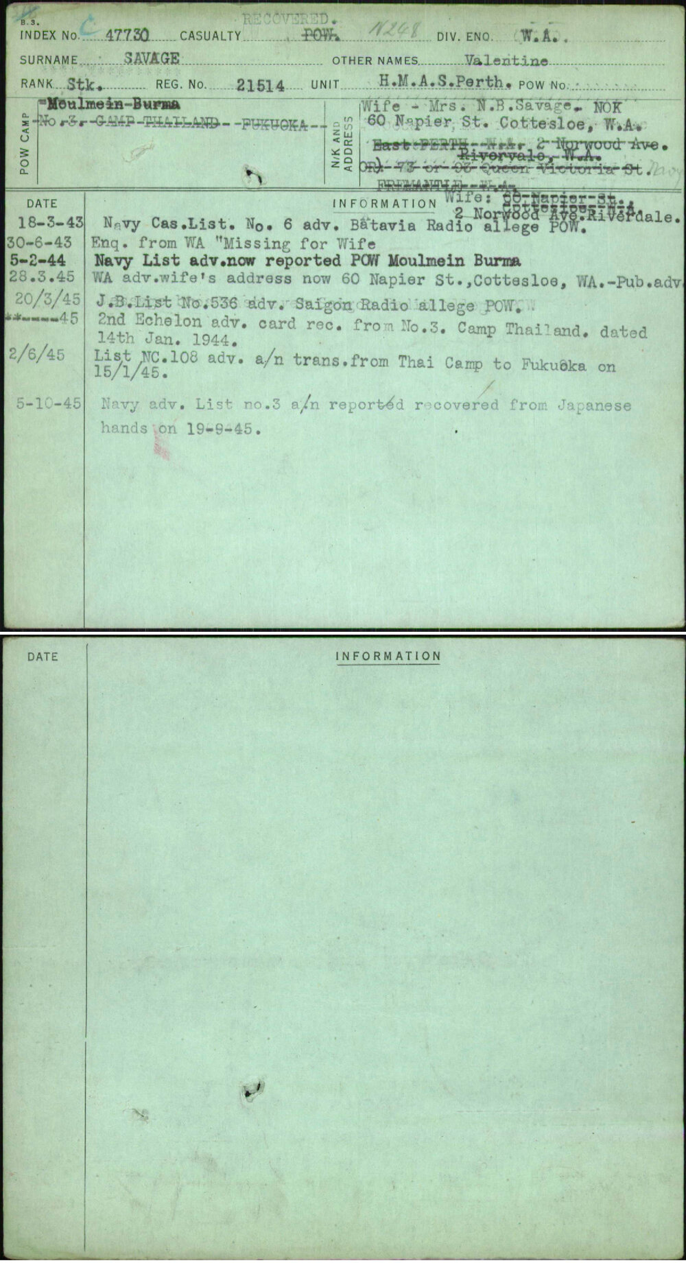 Savage, Valentine, 21514