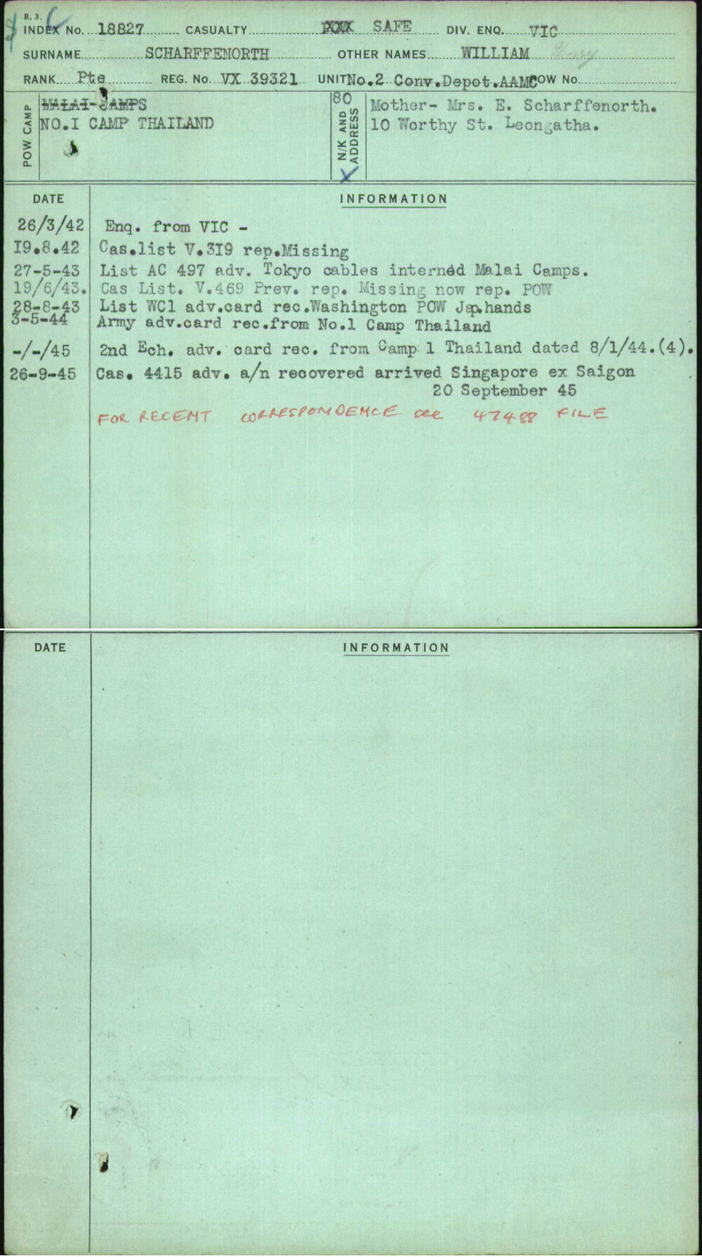 Scharffenorth, William, VX39321