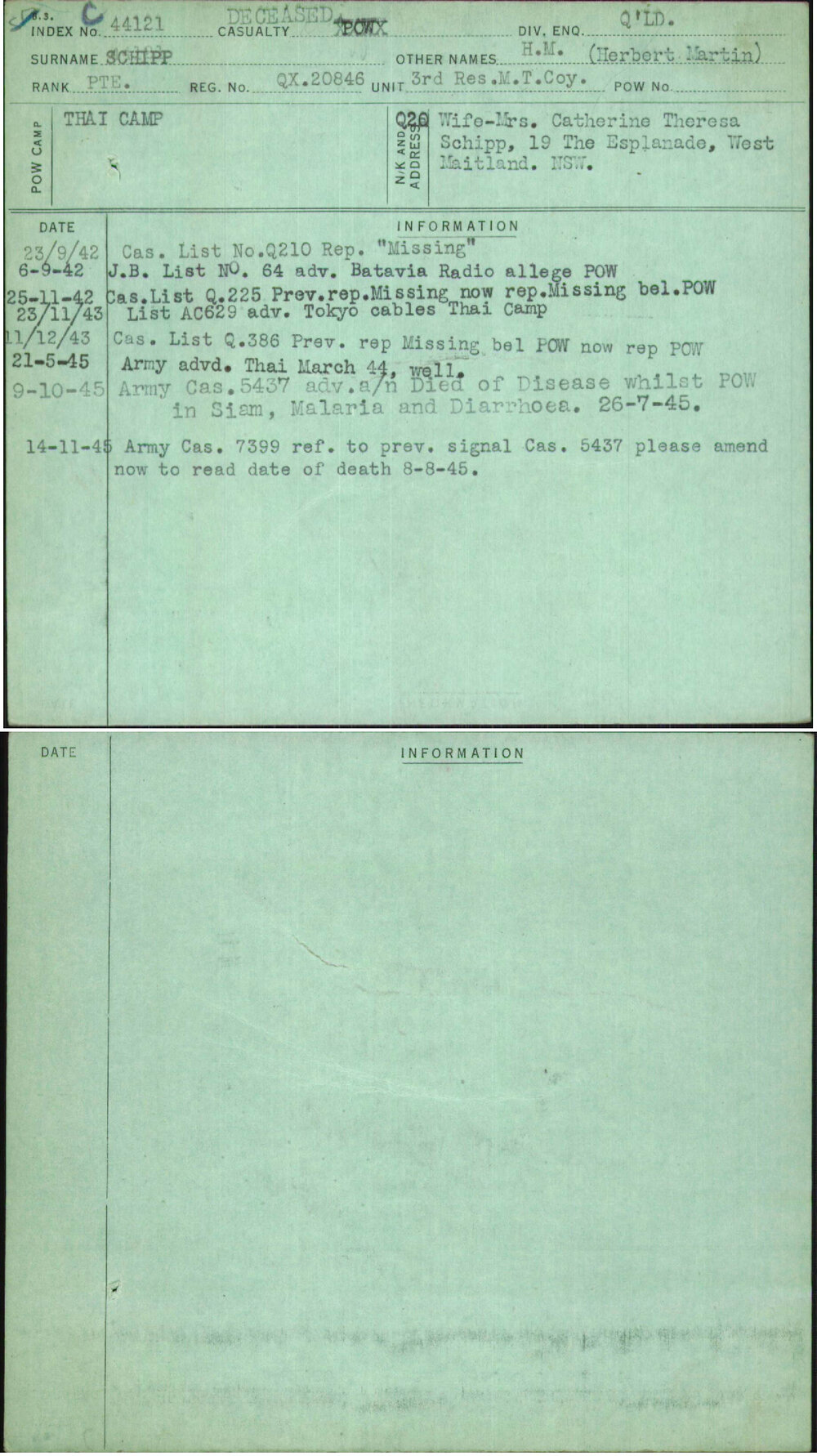 Schipp, H M (Herbert Martin), QX20846