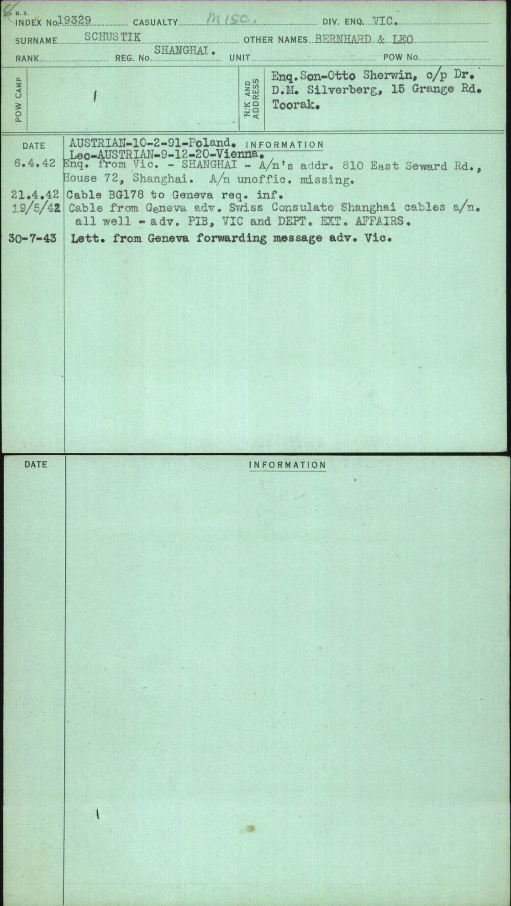 Schustik, Bernhard &amp; Leo, Shanghai