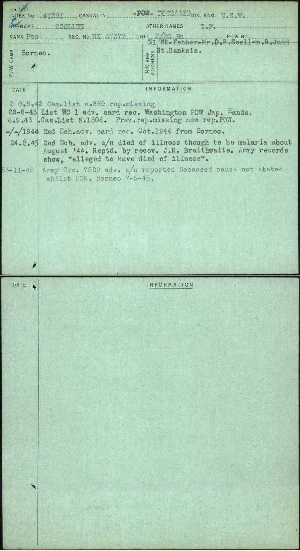 Scollen, T P, NX57377