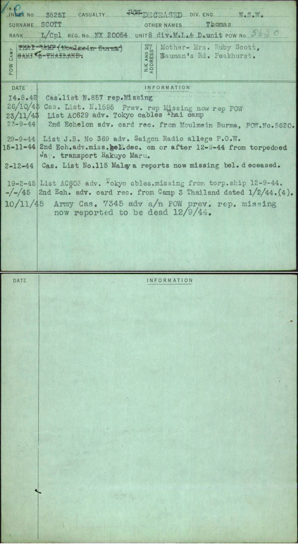 Scott, Thomas, NX20054