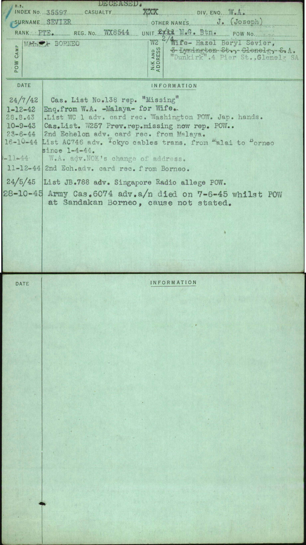 Sevier, J (Joseph), WX8544