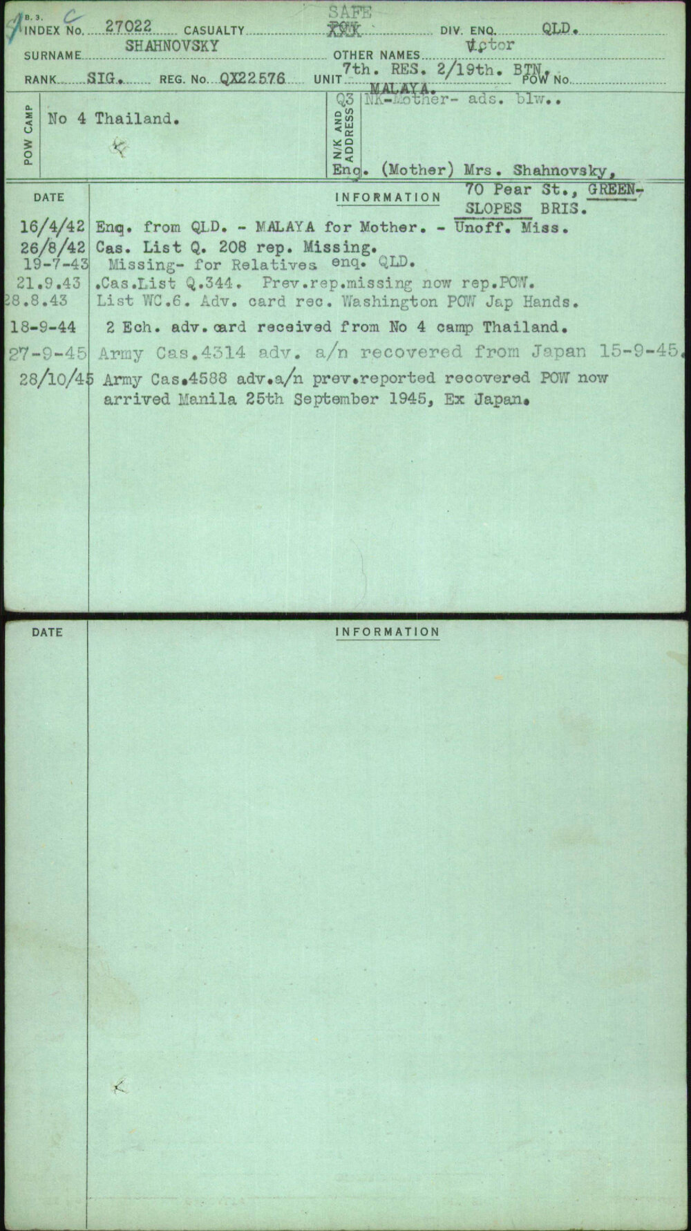 Shahnovsky, Victor, QX22576