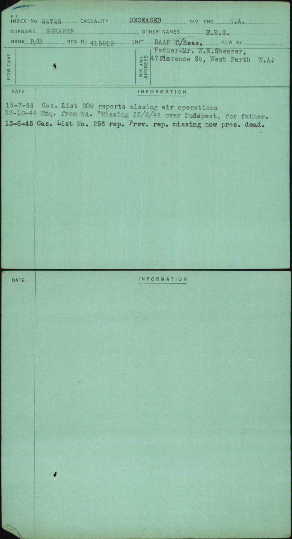 Shearer, R E S, 415919