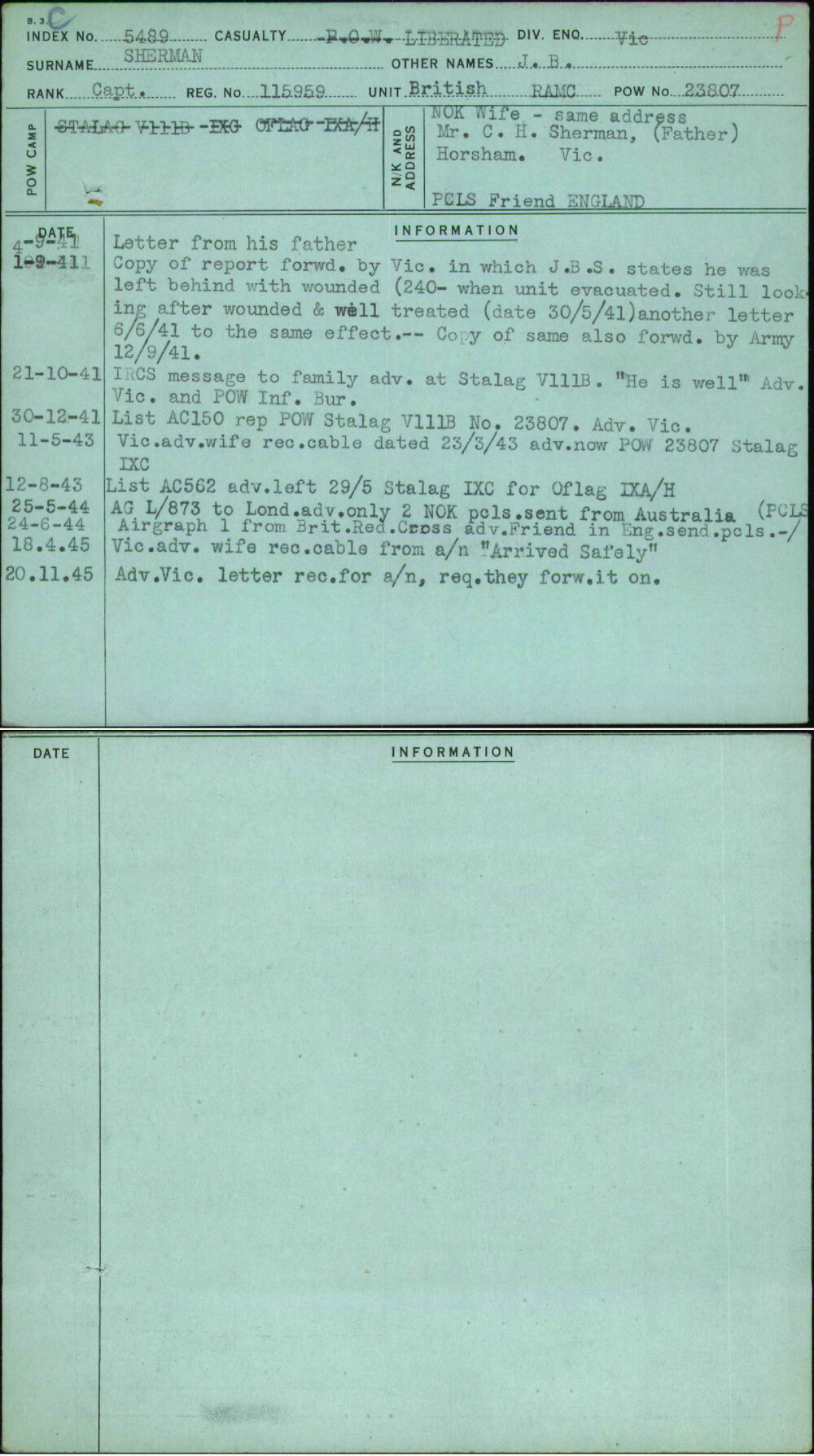 Sherman, J B, 115959