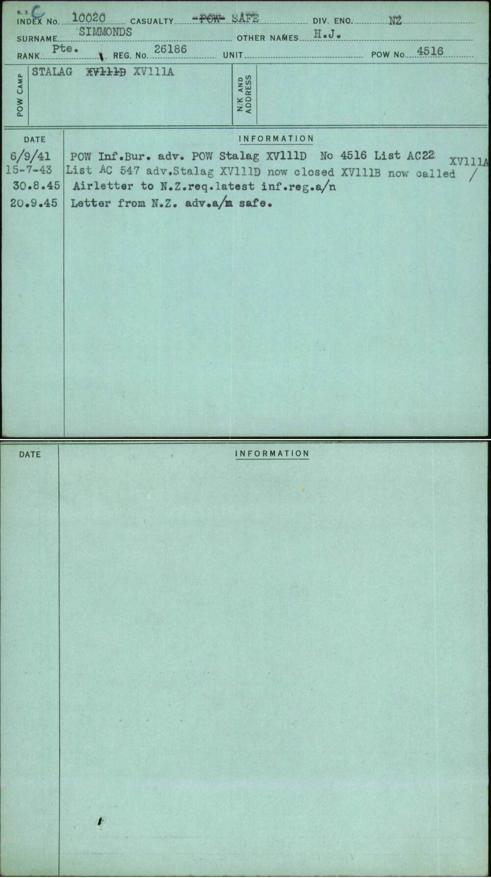 Simmonds, H J, 26186