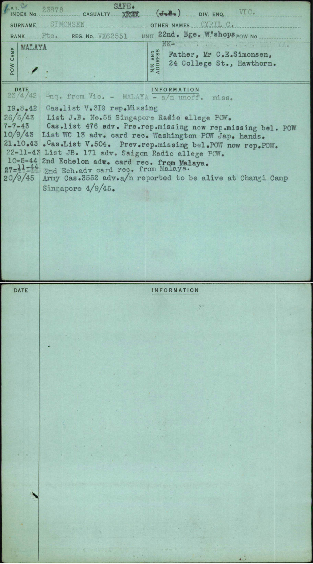 Simonsen, Cyril C, VX62551