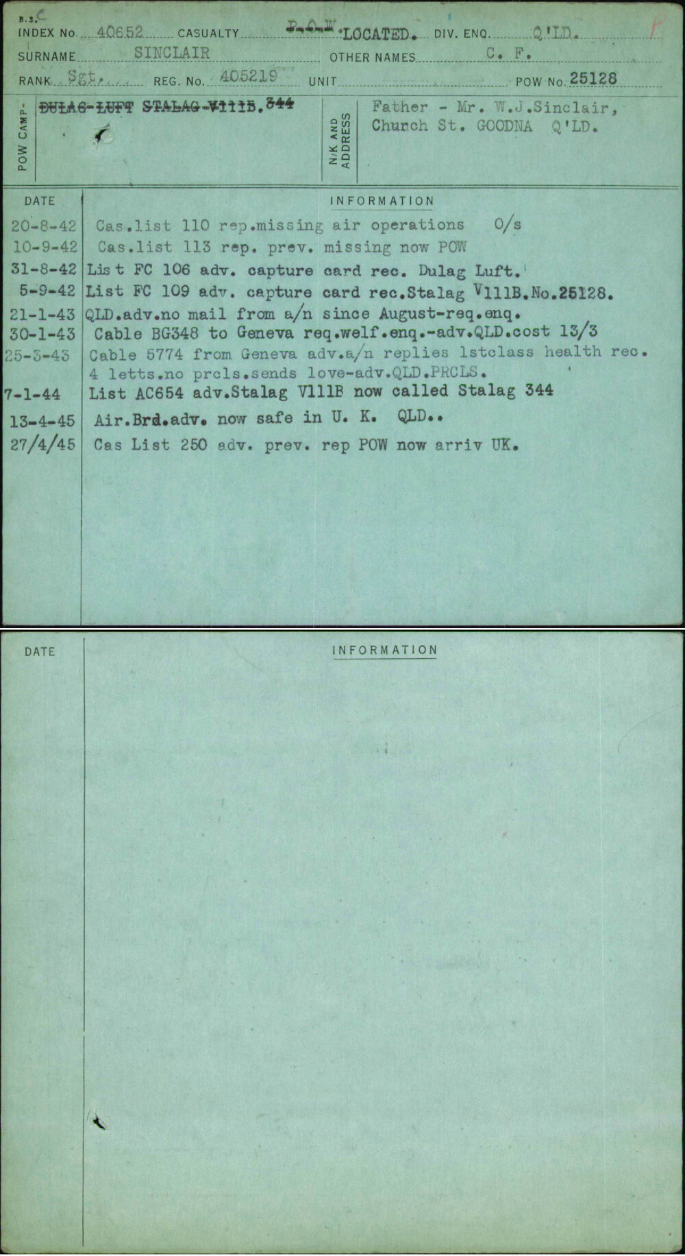 Sinclair, C F, 405219