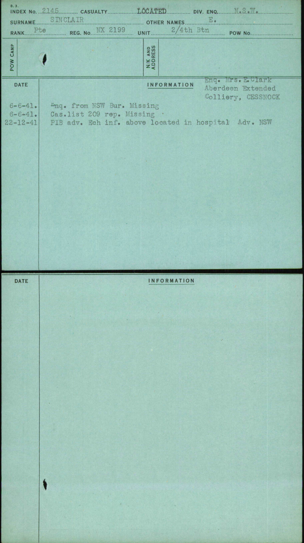 Sinclair, E, NX2199