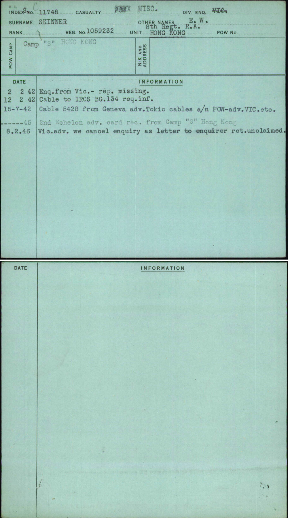 Skinner, E W, 1059232