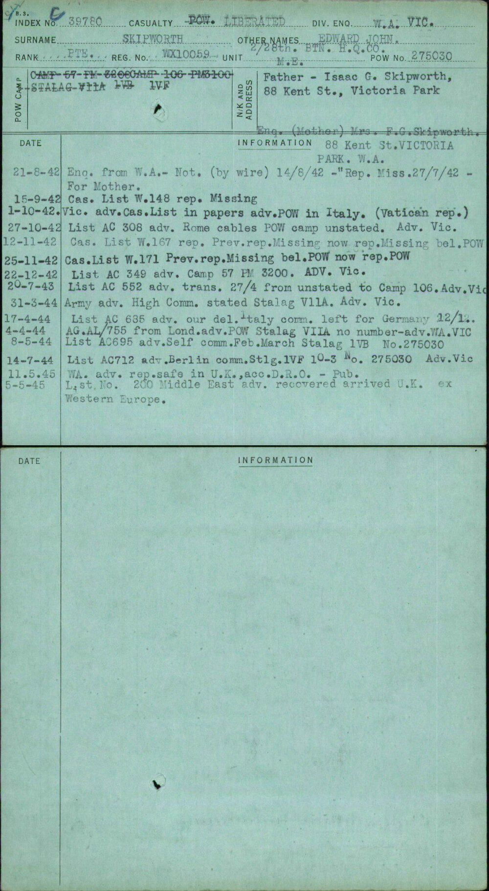 Skipworth, Edward John, WX10059