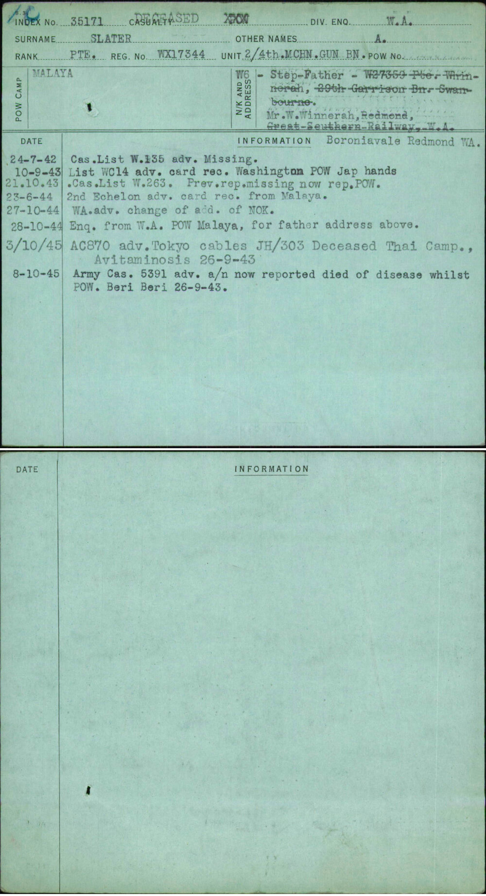 Slater, A, WX17344