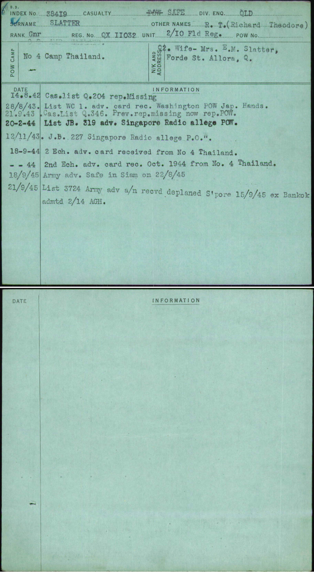 Slatter, R T (Richard Theodore), QX11032