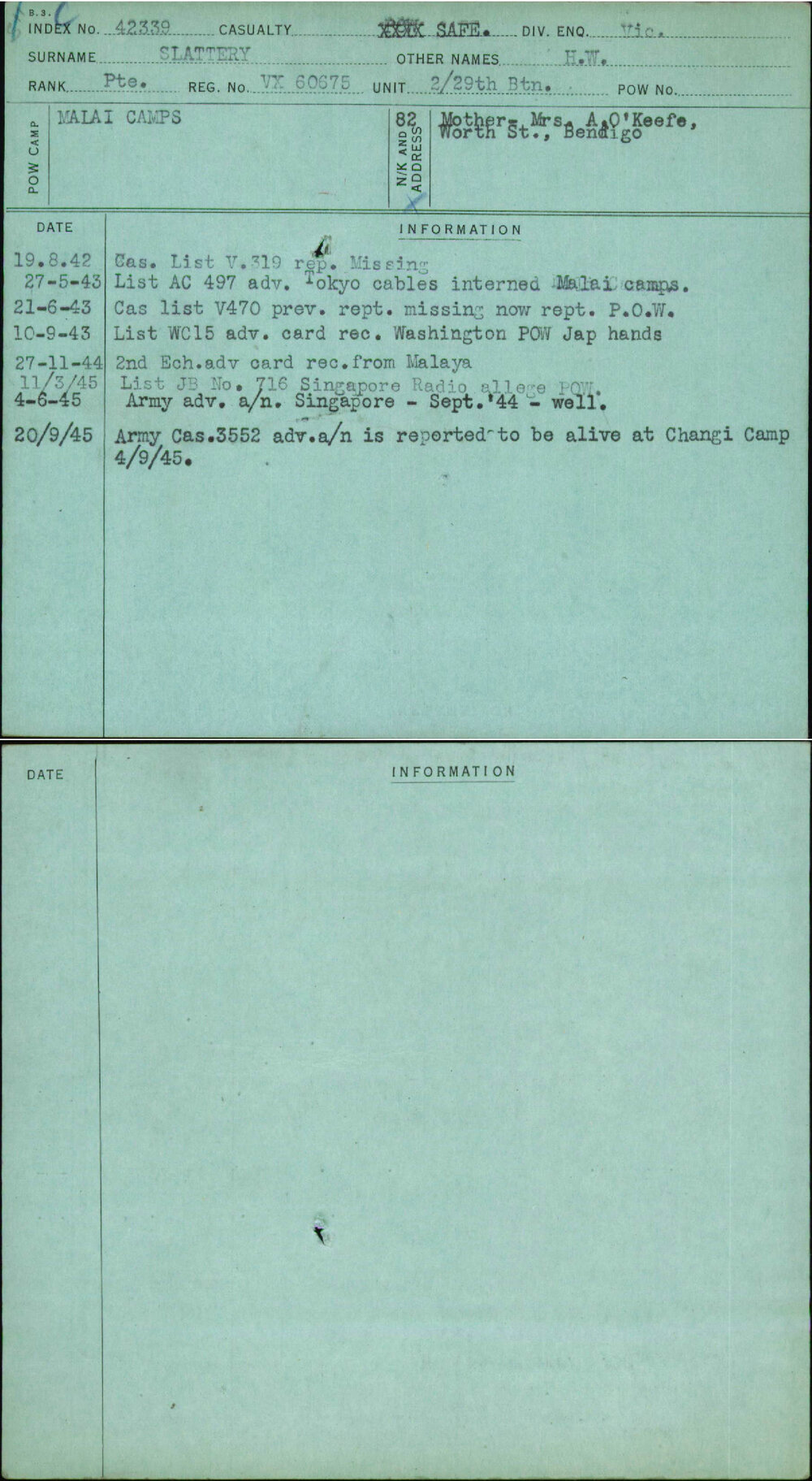 Slattery, H W, VX60675