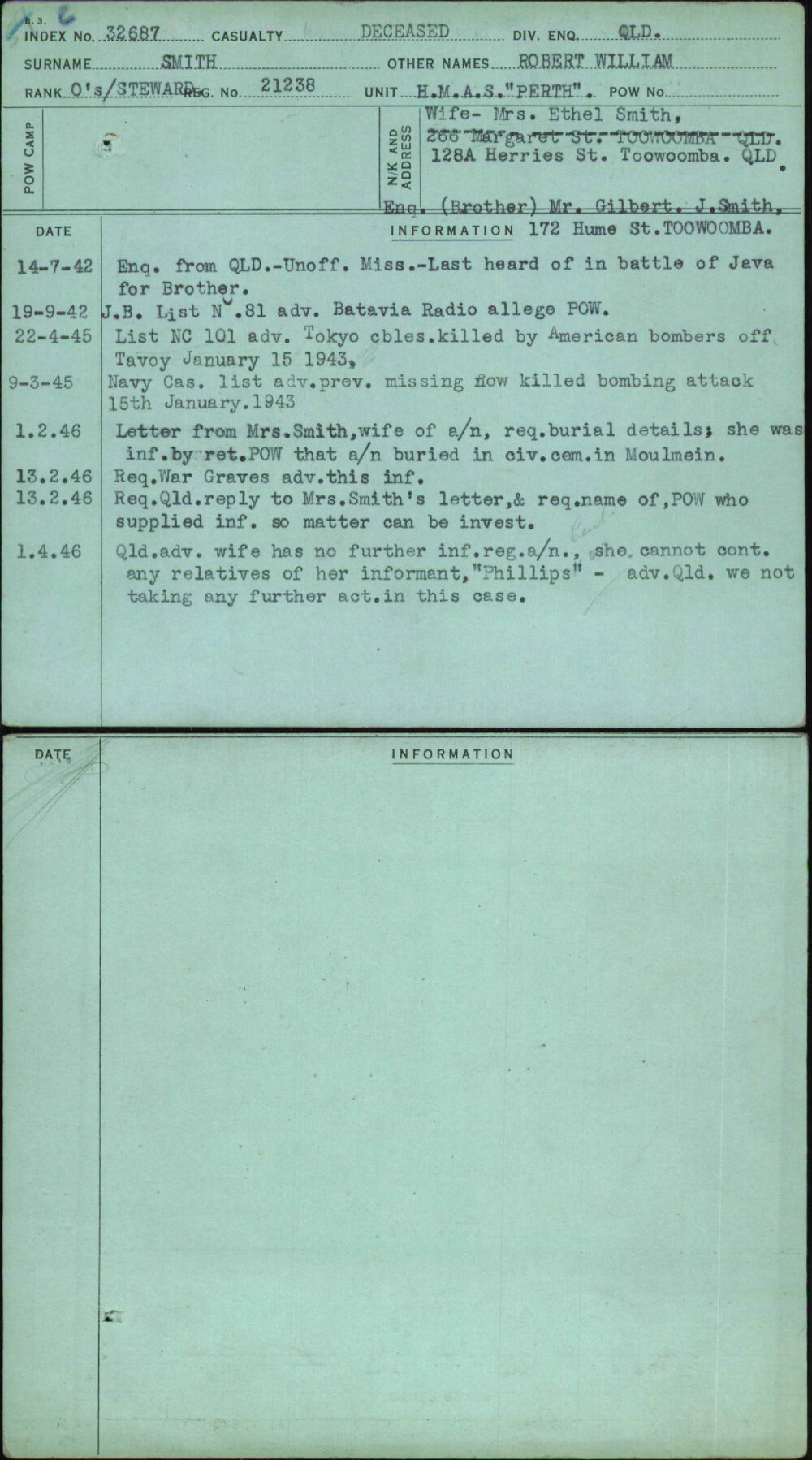 Smith, Robert William, 21238