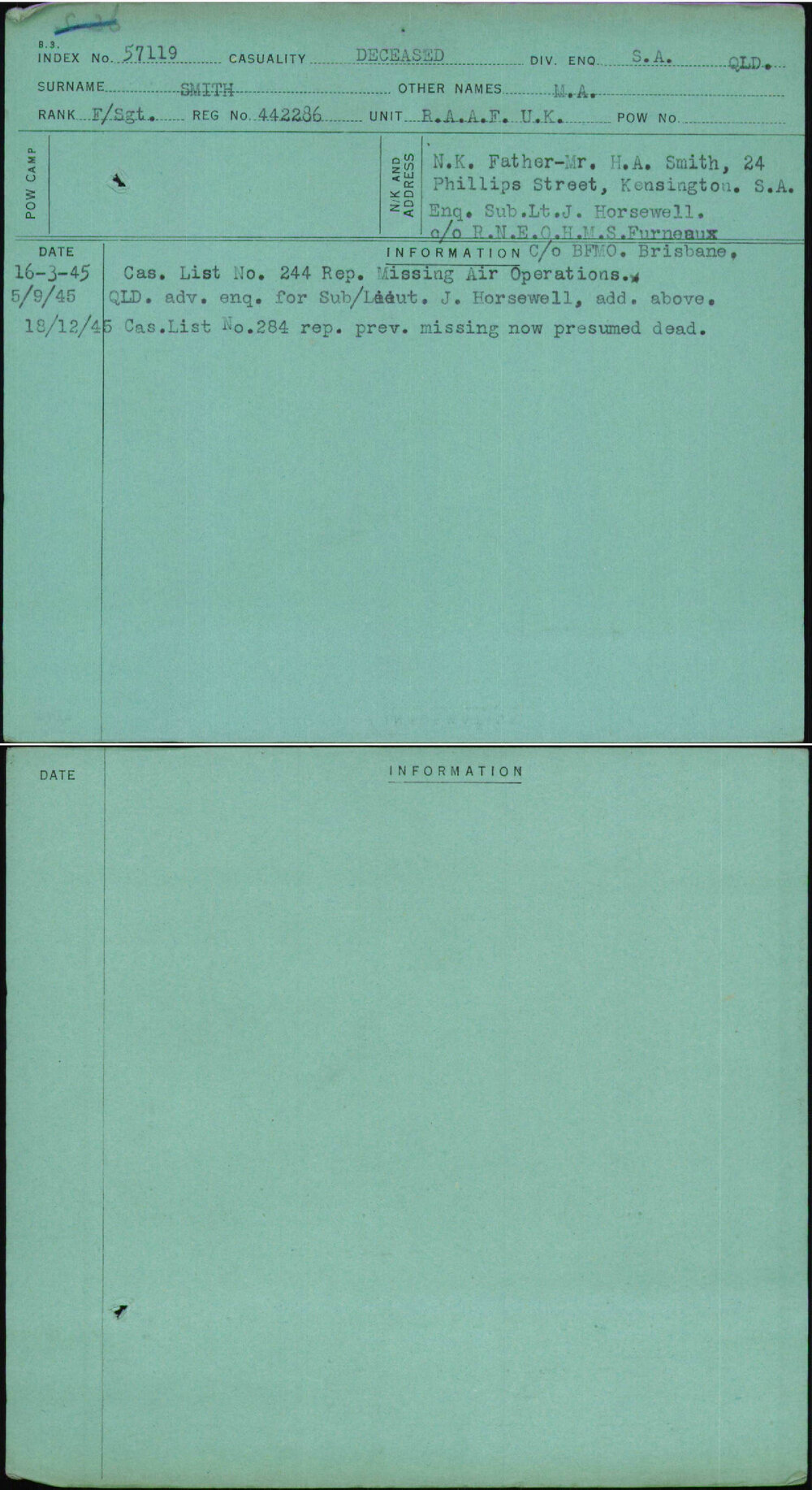 Smith, M A, 442286