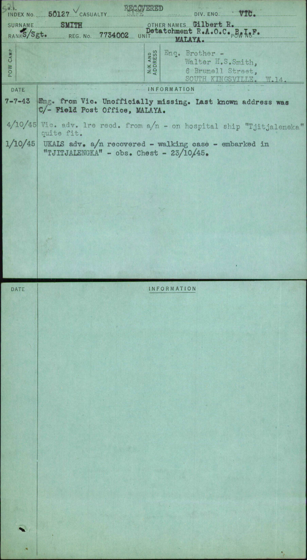 Smith, Gilbert R, 7734002