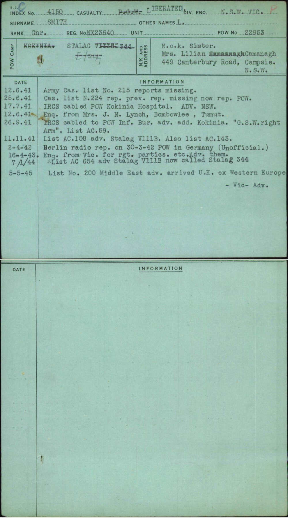 Smith, L, NX23640