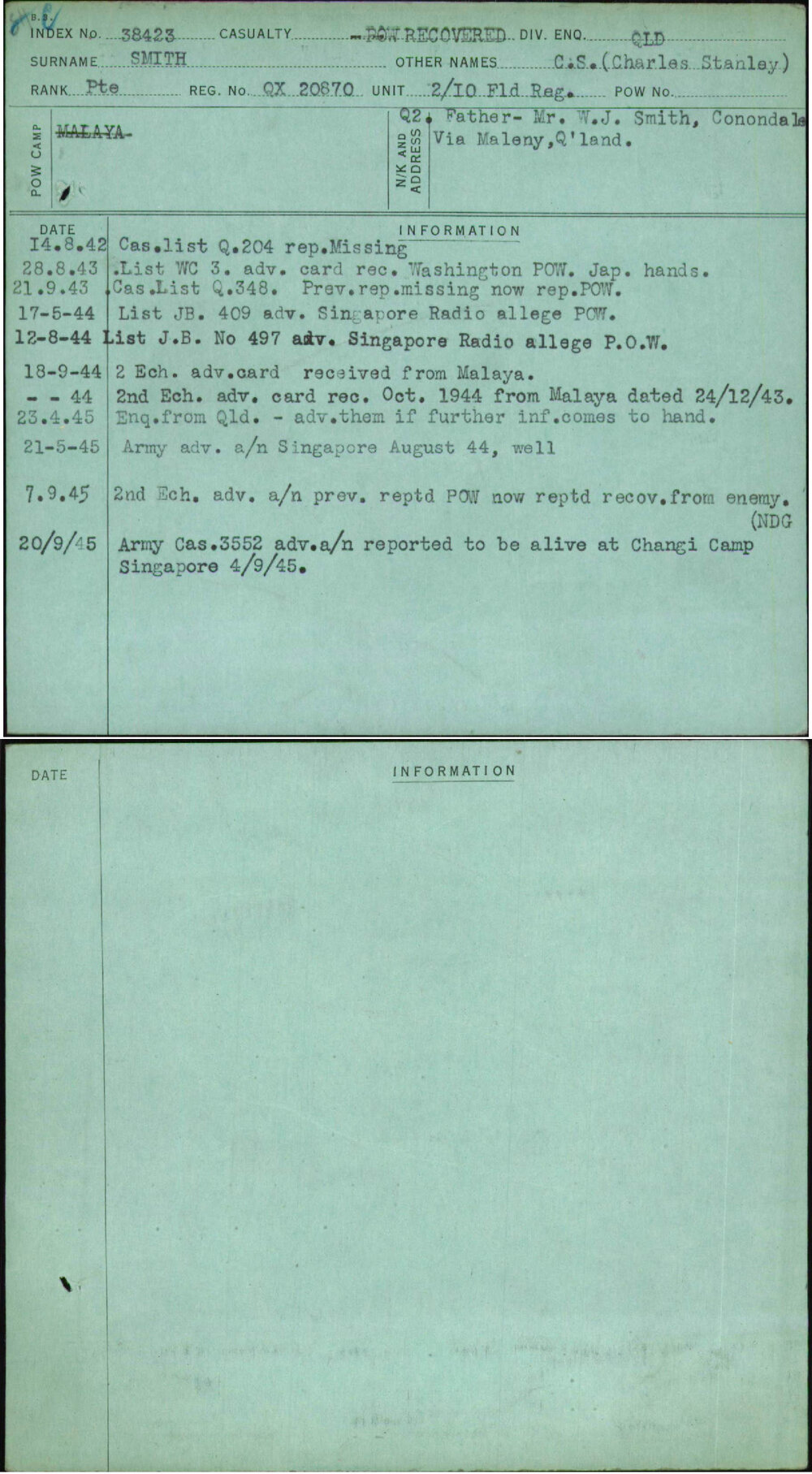 Smith, C S (Charles Stanley), QX20870
