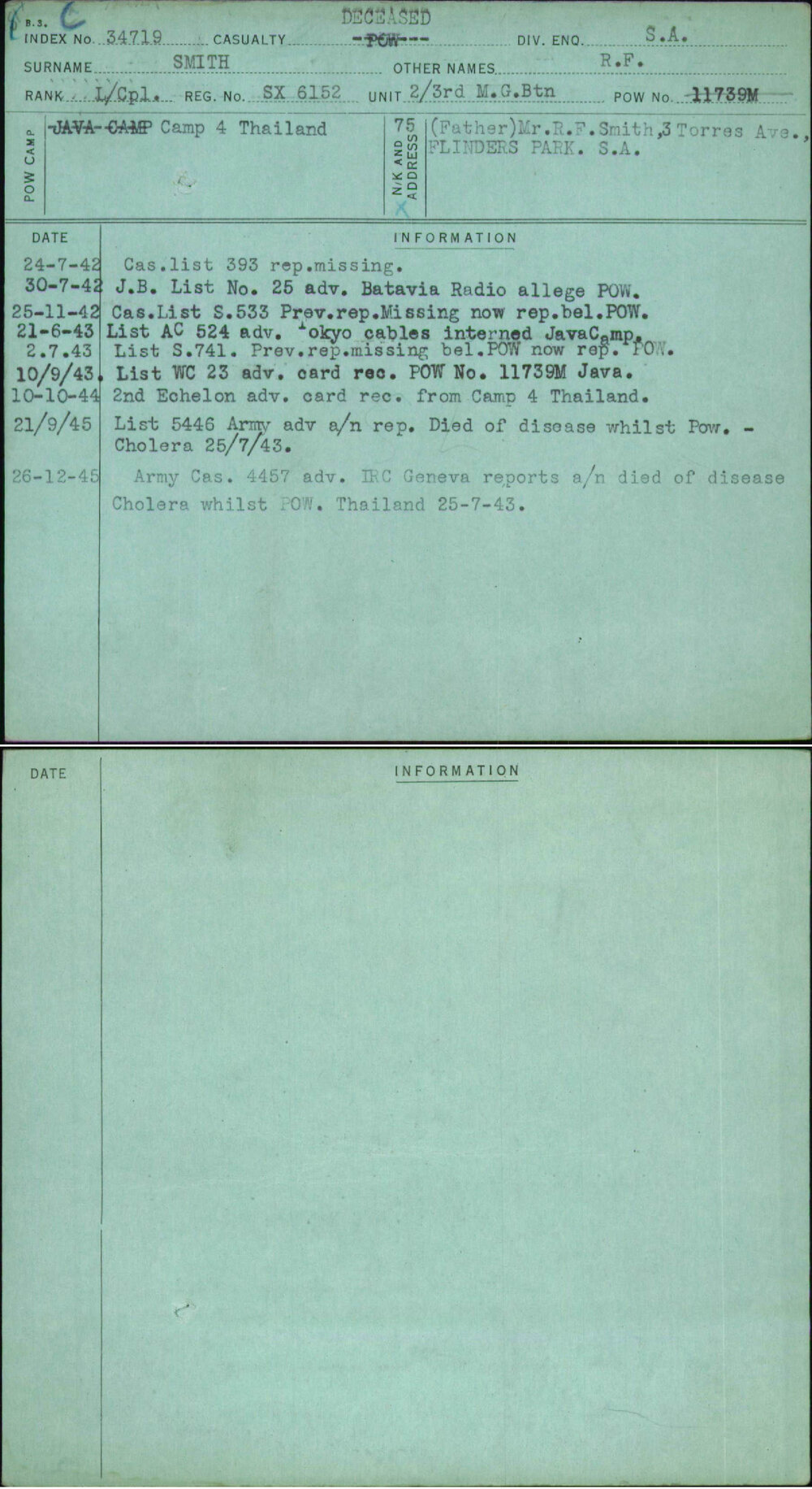 Smith, R F, SX6152