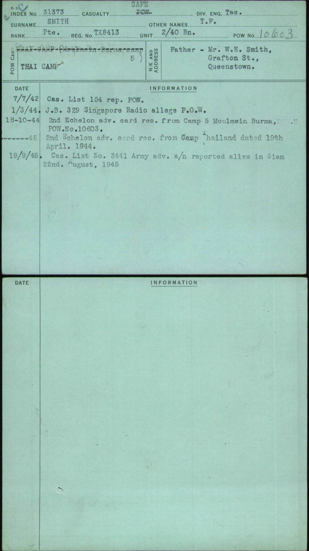 Smith, T F, TX8413