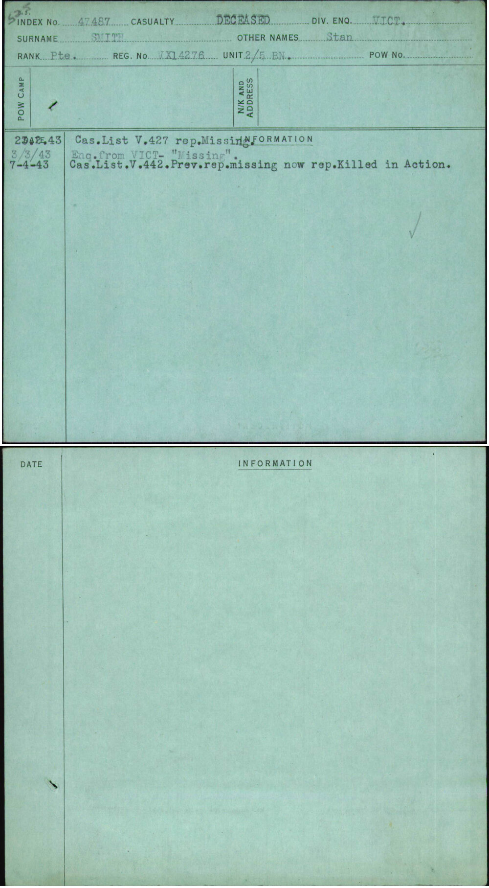 Smith, Stan, VX14276