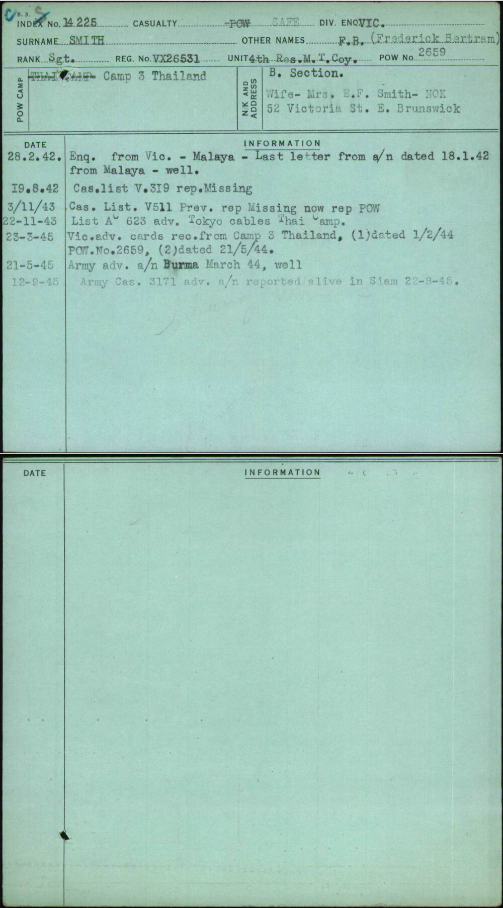 Smith, F B (Frederick Bertram), VX26531