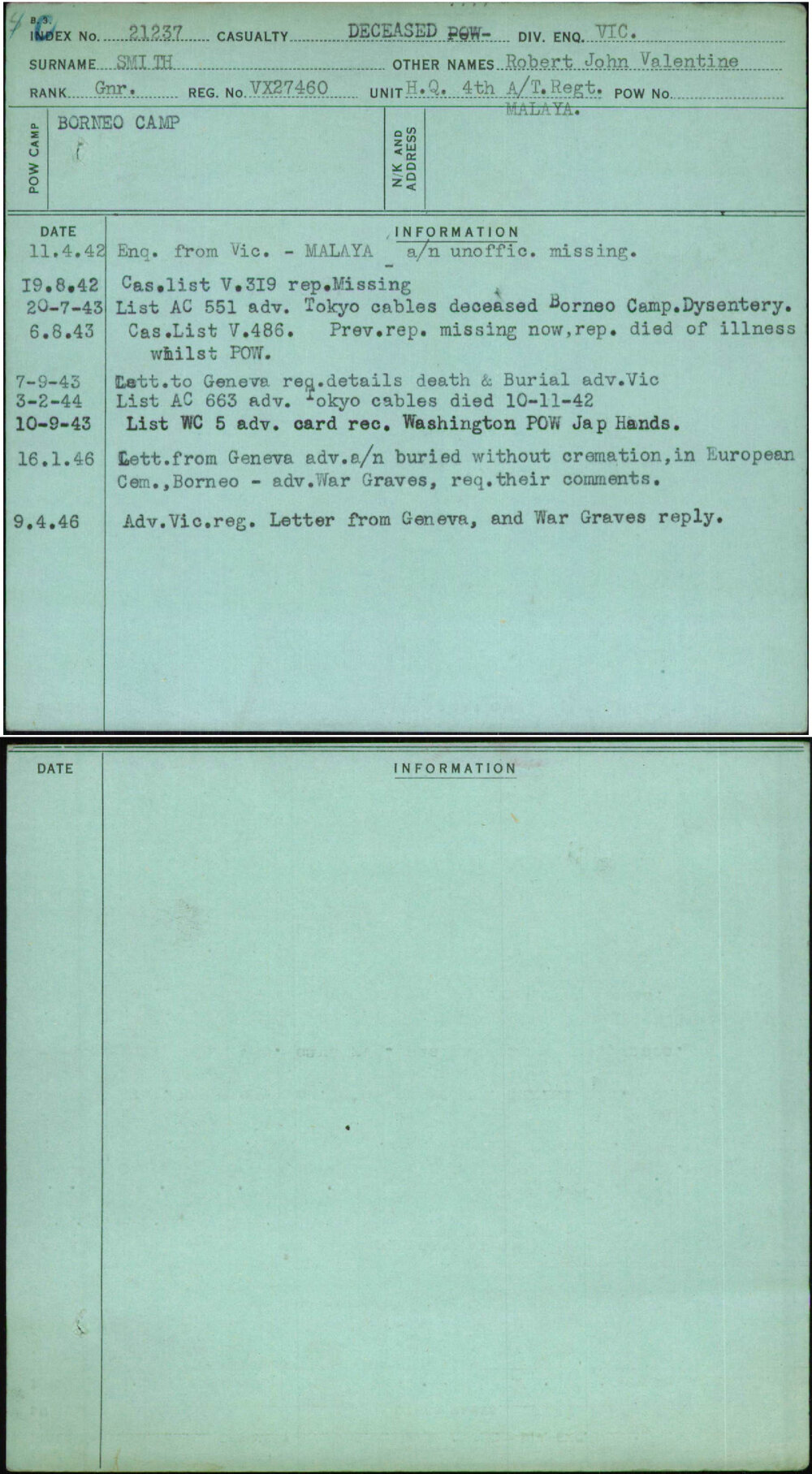 Smith, Robert John Valentine, VX27460