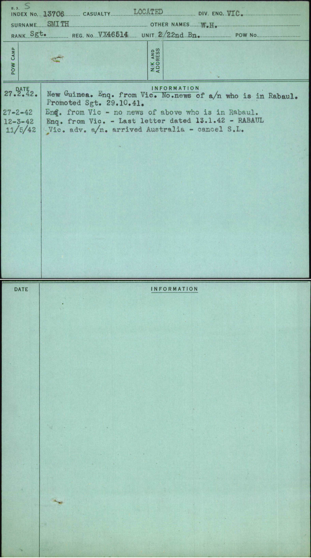 Smith, W H, VX46514