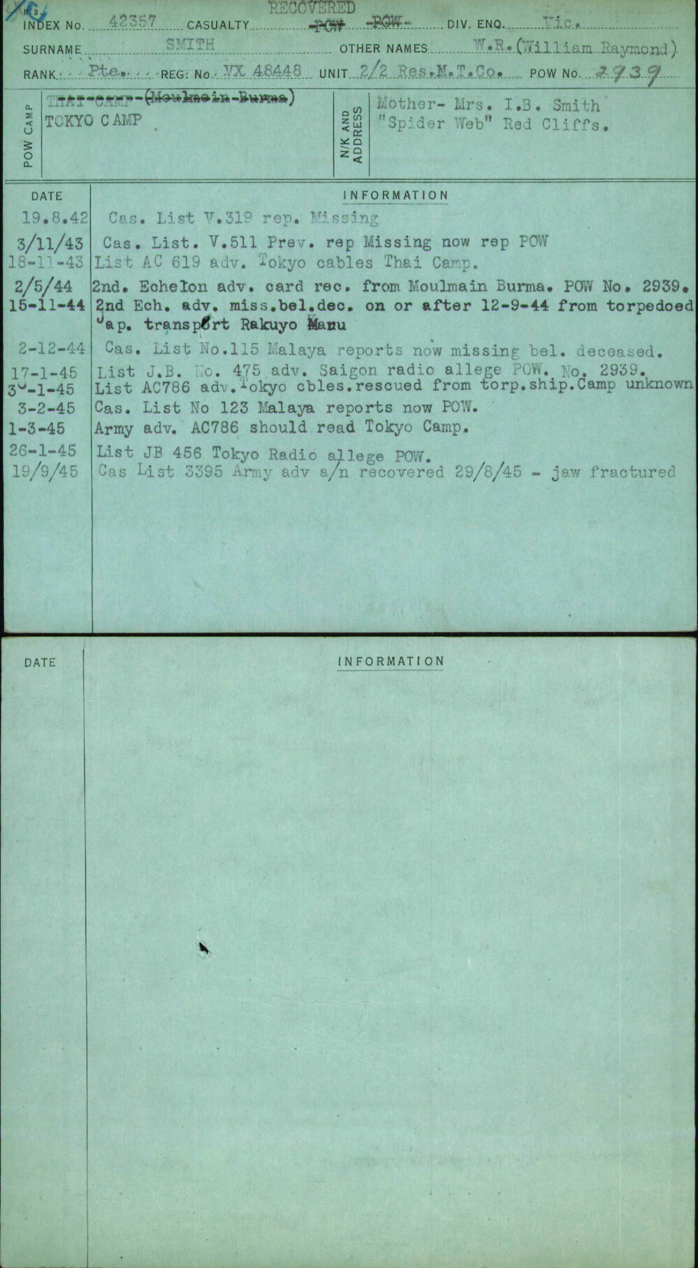 Smith, W R (William Raymond), VX48448