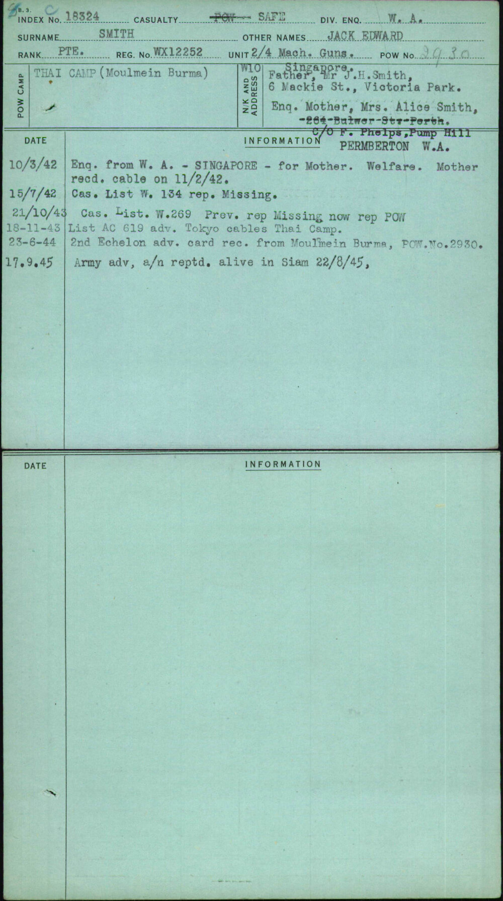 Smith, Jack Edward, WX12252