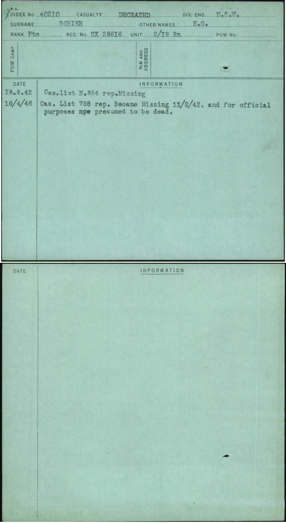 Sohier, E G, NX28616