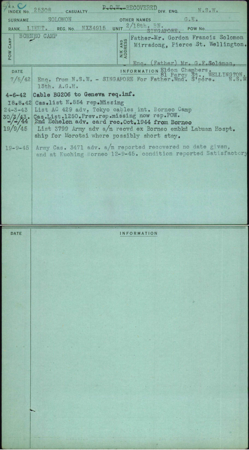 Solomon, G E, NX34915